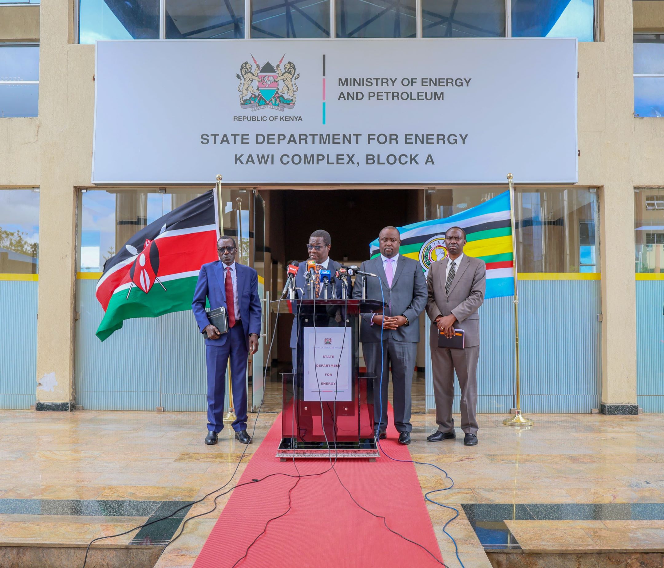 A photo collage of a Kenyan recharging their token metre and a Kenya Power Meter used to measure amount of electricity used at each premises